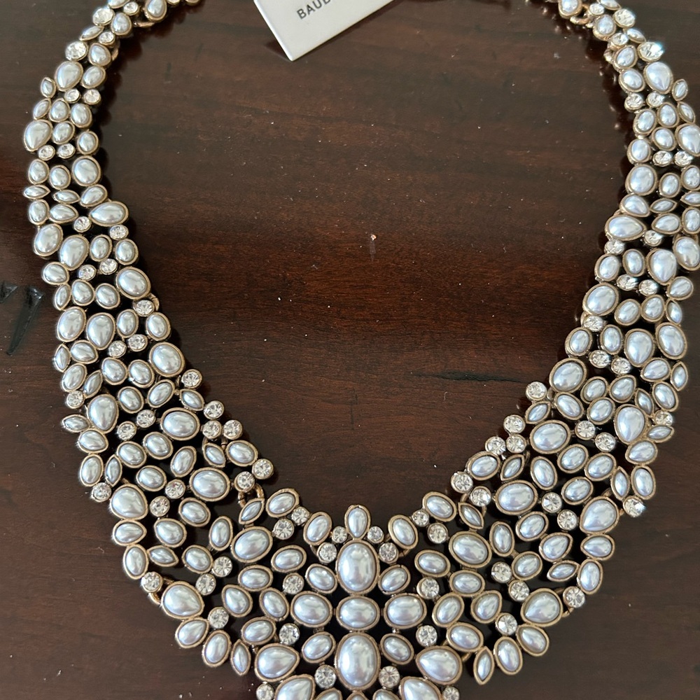New with tags Baublebar pearl and crystal collar necklace from Nordstrom